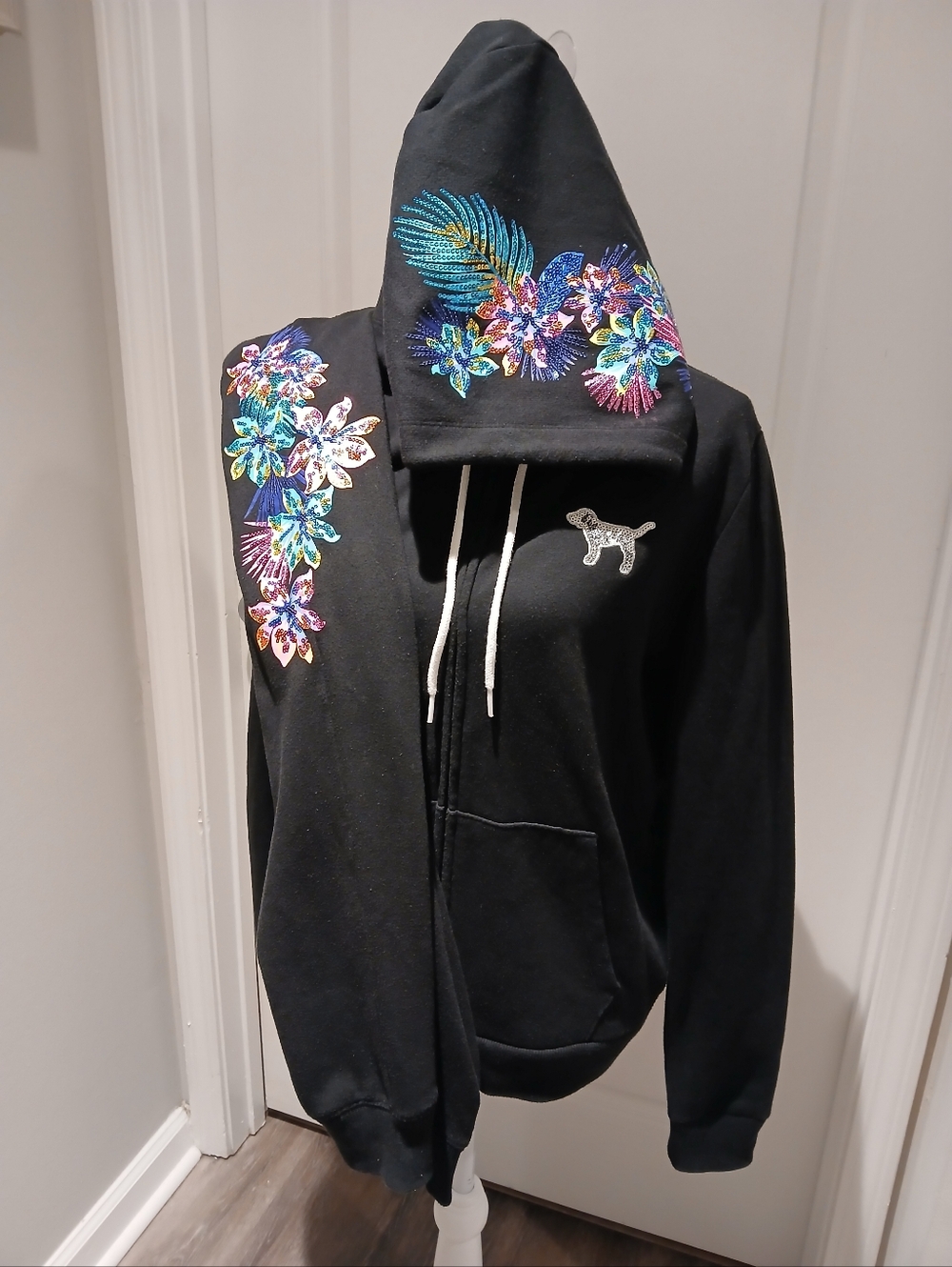 RARE VS PINK VINTAGE FLORAL HIBISCUS SEQUIN SET - Picture 16 of 16